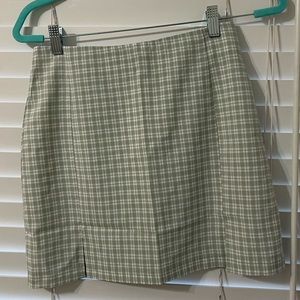 Green Plaid Skirt